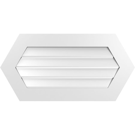 Ekena Millwork Half Round Surface Mount PVC Gable Vent: Functional, w/ 3-1/2"W x 1"P Standard Frame, 36"W x 18"H GVPHR36X1801SF